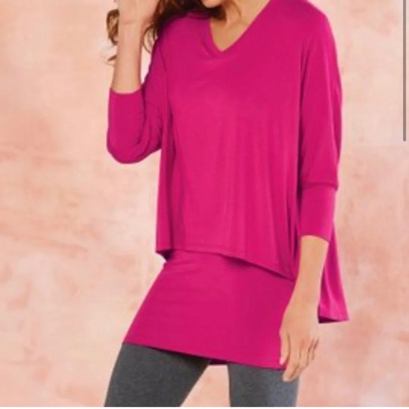 Soft Surroundings  Indeevar Top Fushia Berry - Picture 1 of 12